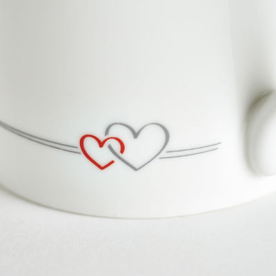 Two Hearts Mug Close Up