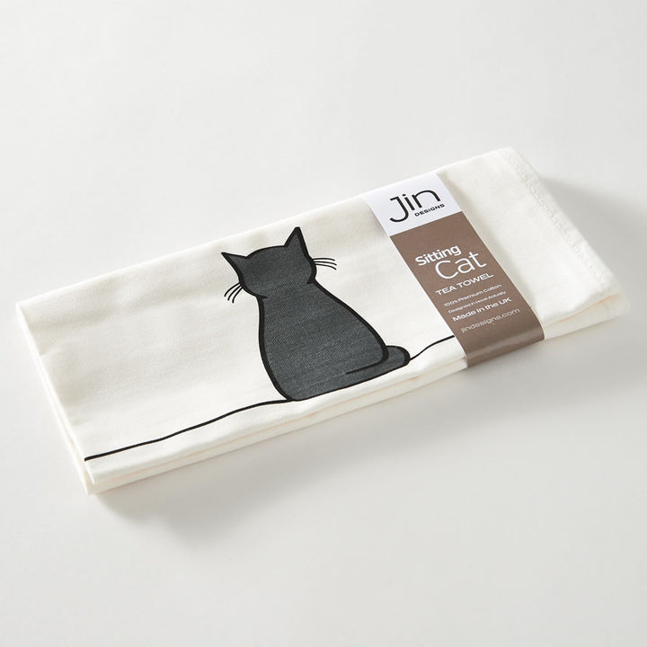 Sitting Cat Tea Towel