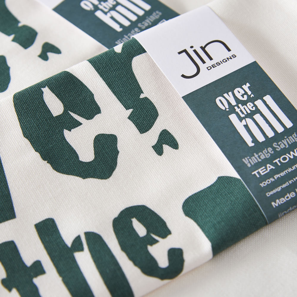 Over The Hill Tea Towel Close Up
