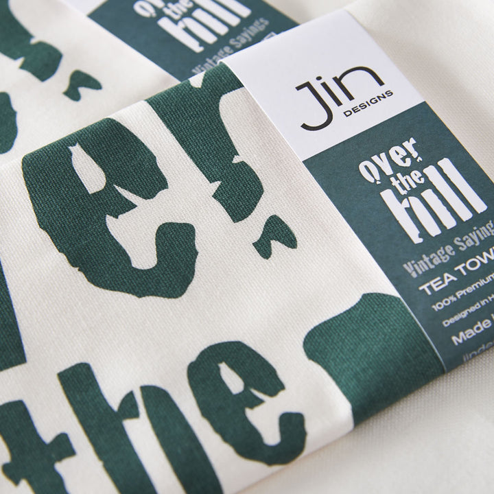 Over The Hill Tea Towel Close Up