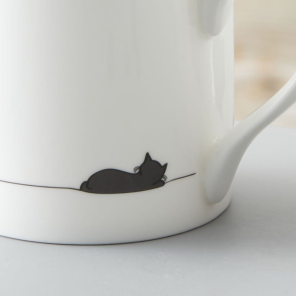 Sleeping Cat Mug Close Up