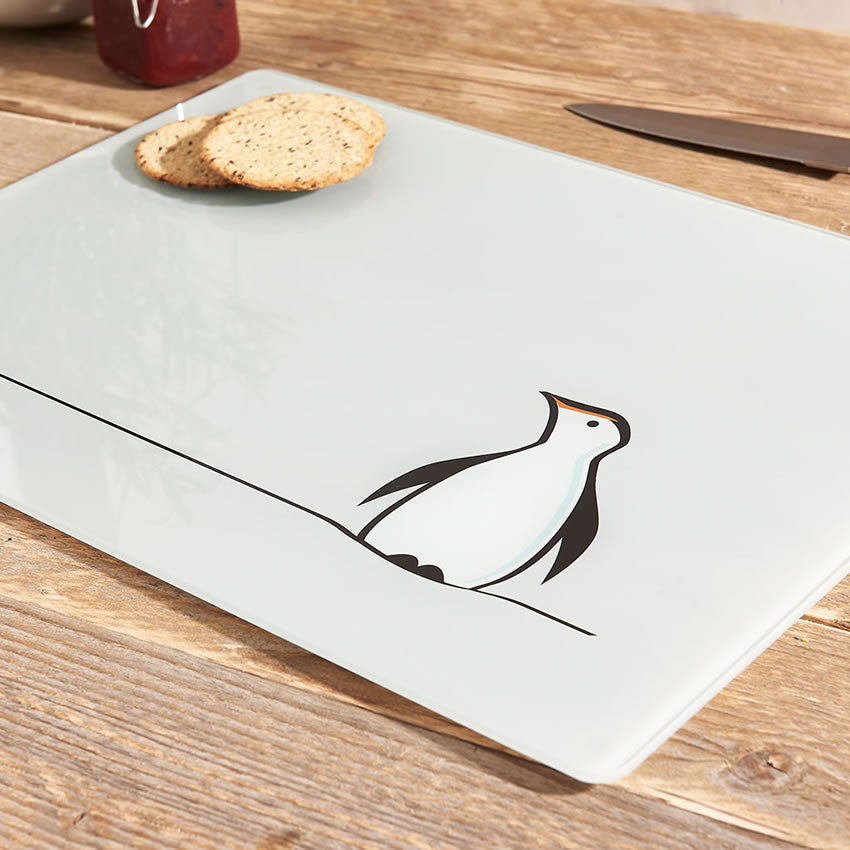 Penguin Glass Chopping Board