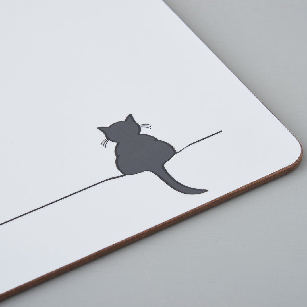 Crouching Cat Placemat close up