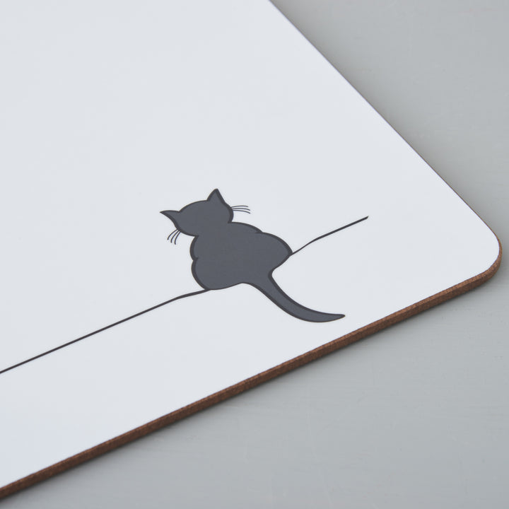 Crouching Cat Placemat close up