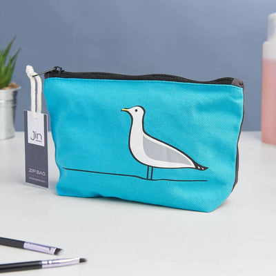 Seagull Zip Bag or Make Up Bag, Wash Bag