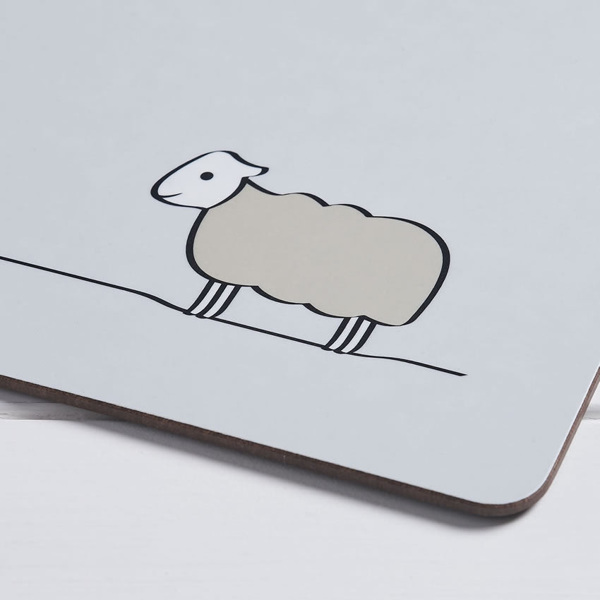 Sheep Placemat close up