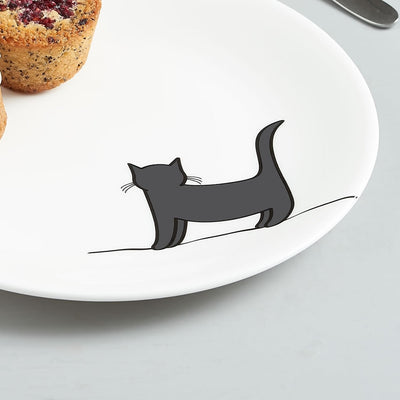 Standing Cat Side Plate Close Up