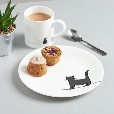 Standing Cat Side Plate with Cake