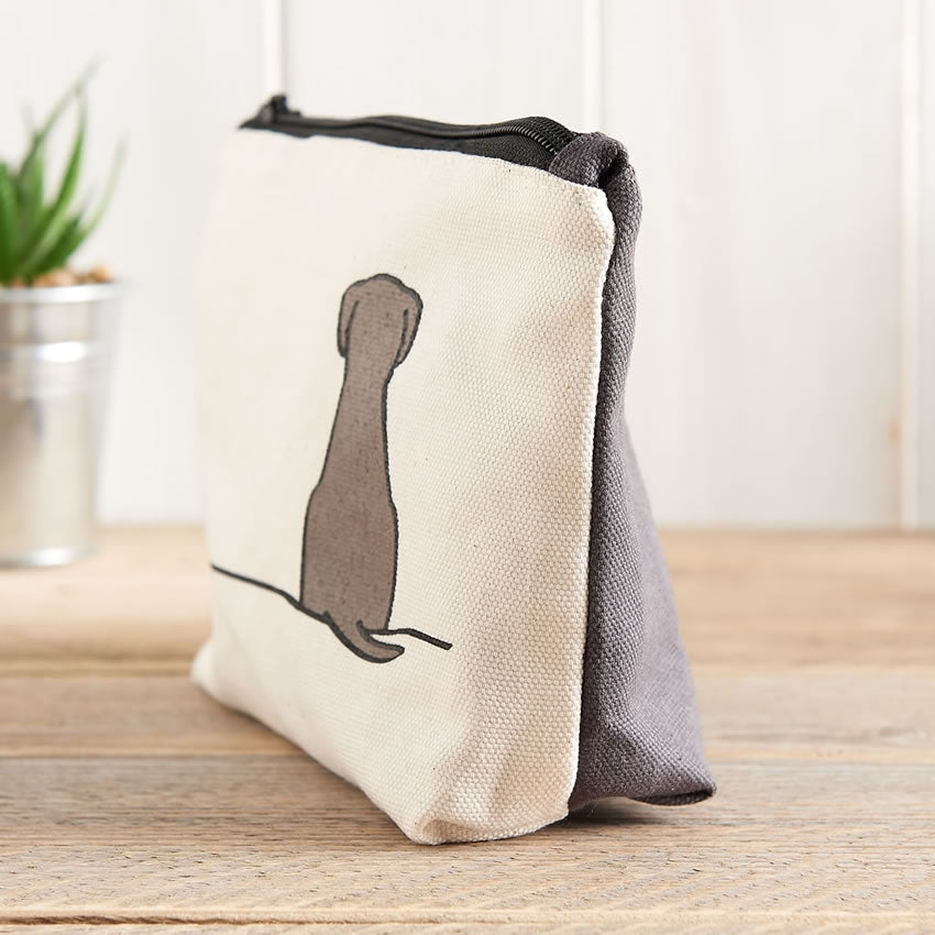 Sitting Dog Zip Bag - Side Angle