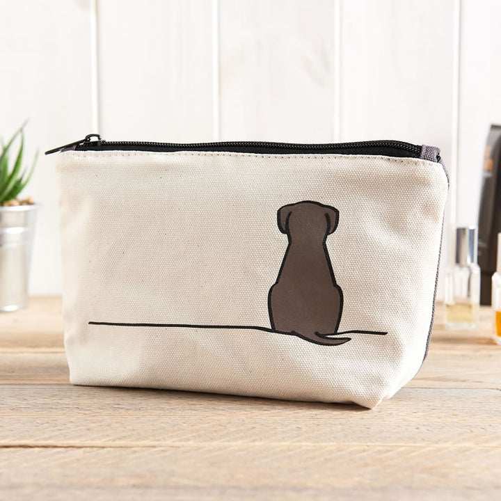 Sitting Dog Zip Bag - Makeup Bag, Washbag, Travel Bag, Pencil Case