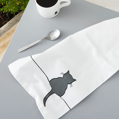 Crouching Cat Tea Towel