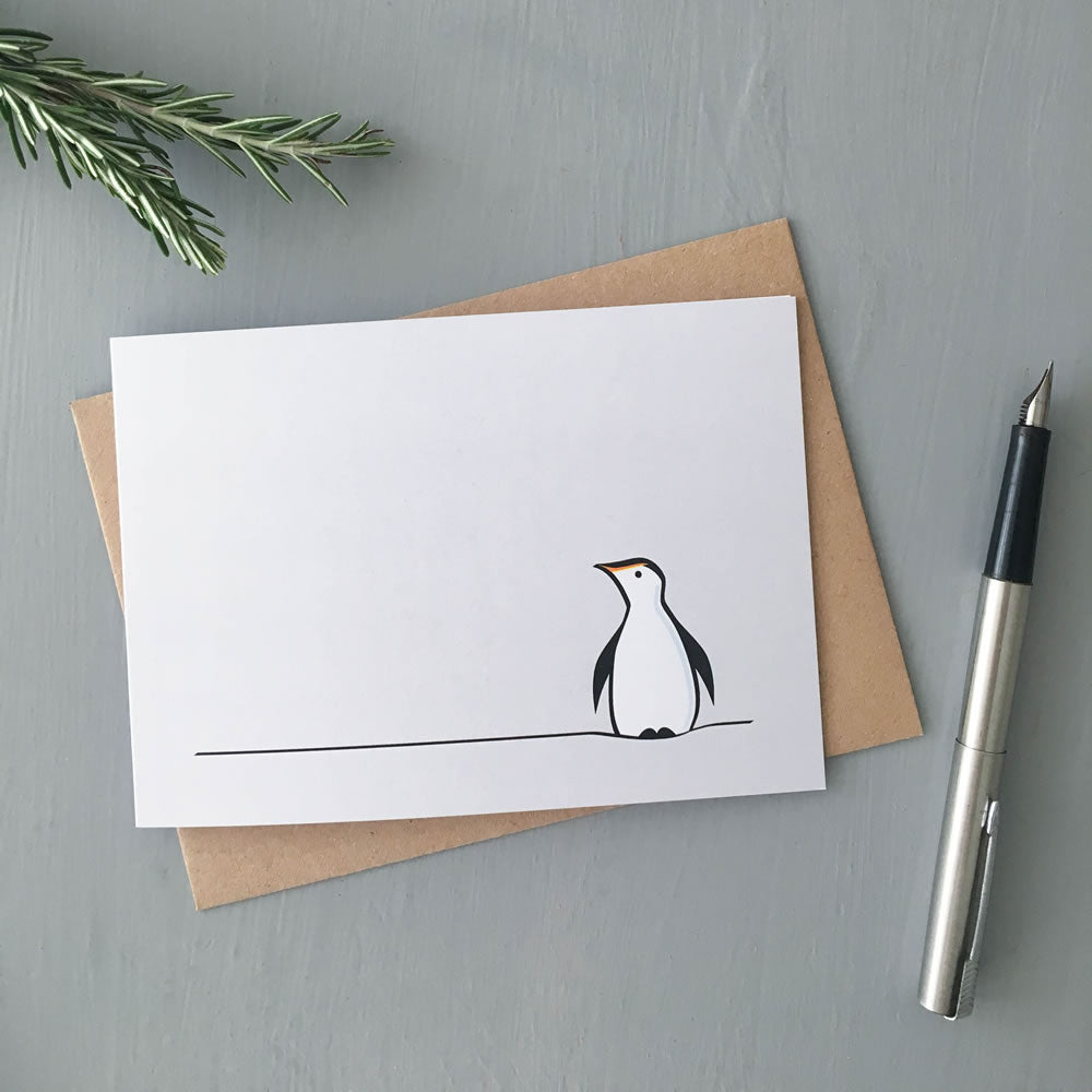Penguin Card, Part of the Winter Collection