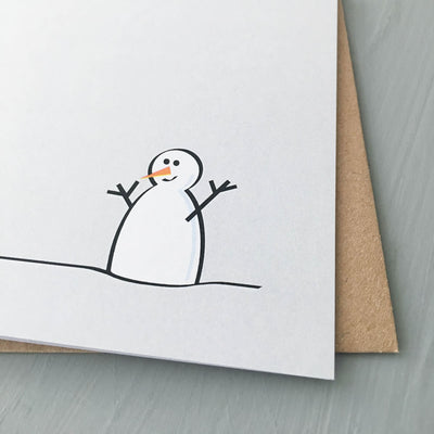 Snowman Card, Part of the Winter Collection