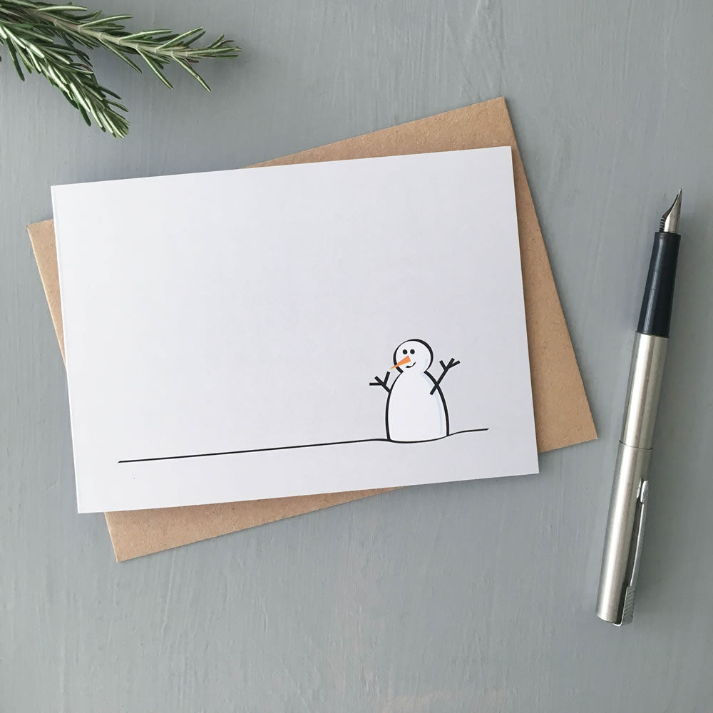 Snowman Card, Part of the Winter Collection