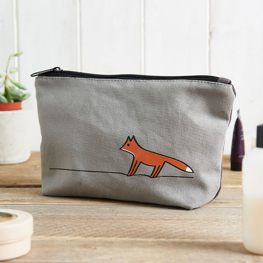 Fox Zip Bag - Makeup Bag, Washbag, Travel Bag, Pencil Case