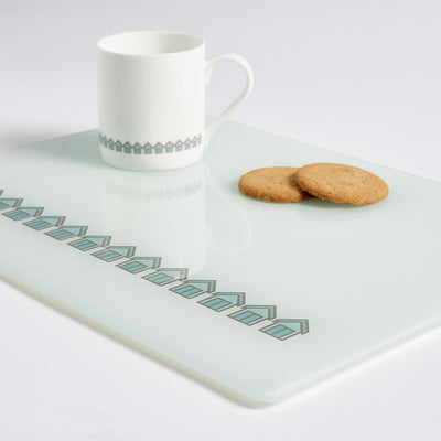 Beach Huts Worktop Saver with Mug and Biscuits
